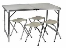 Комплект мебели East Shark (стол + 4 стула) 60x120см