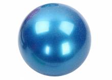 Мяч для художественной гимнастики 15см синий с блестками 