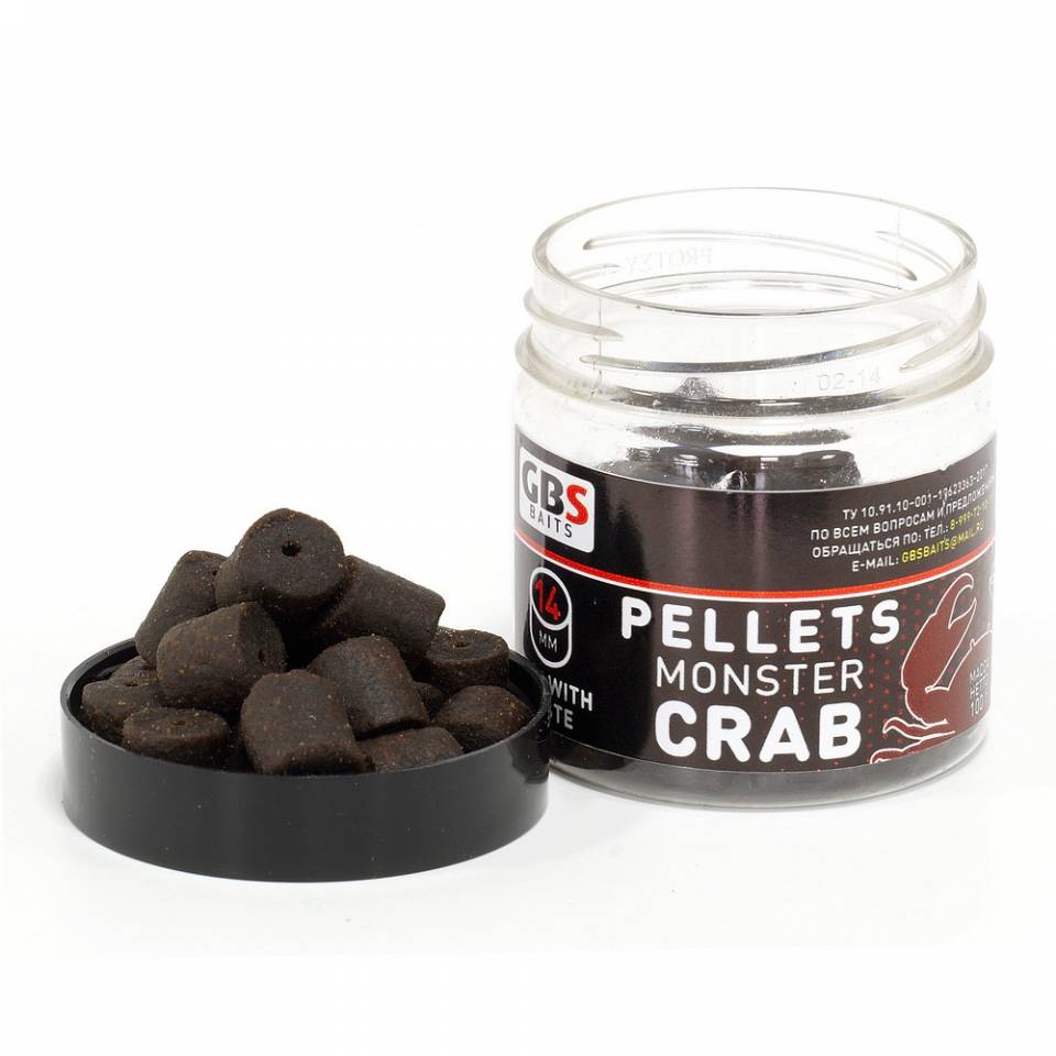 Пеллетс GBS Baits Monster Crab (Краб) 8мм 100гр