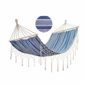 Гамак Ham-15 с бахромой с деревянной планкой 200х120см