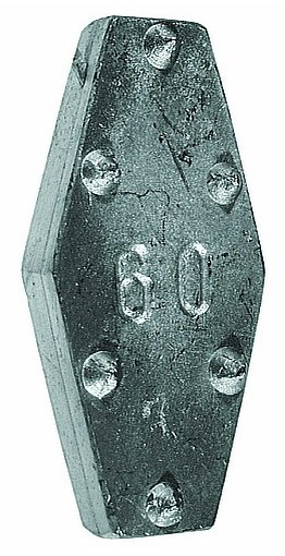 Груз Salmo плоское с зацепами скользящее 1 шт