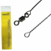 Поводок Helios Струна с вертлюгом 0,28 мм 17,5 см